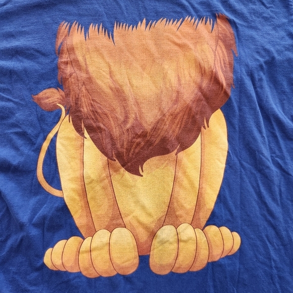 Headless Lion Costume T Shirt Blue Mens Size 3XL Graphic Tee 100% Cotton XXXL - Picture 2 of 10